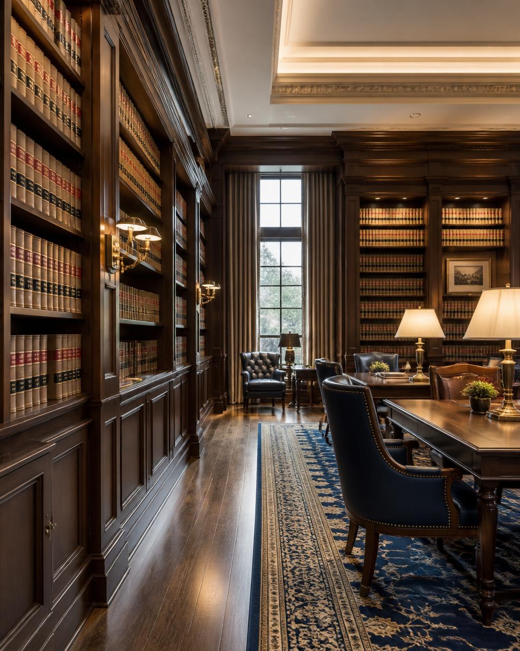 Biblioteca jurídica do escritório
